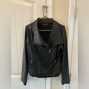 Coated faux leather Moto jacket